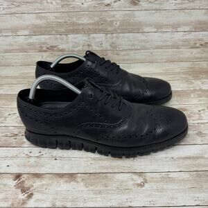 Cole Haan Zerogrand C20719 Black Wingtip Oxford Dress Shoes Men's Size 13M